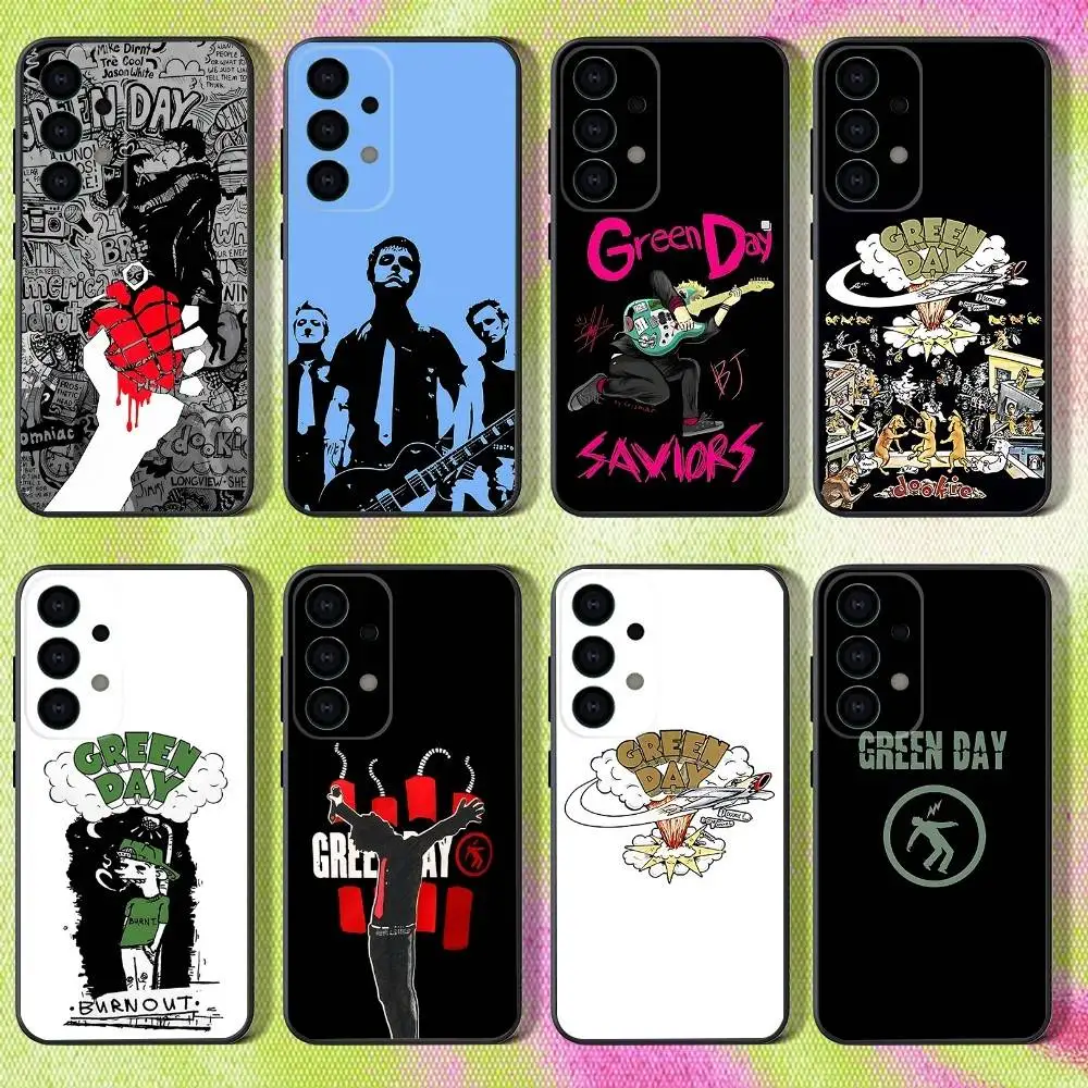 

G-Green Day Band Phone Case For Samsung S25,S24,S21,S22,S23,S30,Ultra,S20,Plus,Fe,Lite,Note,10,9,5G Black Cover
