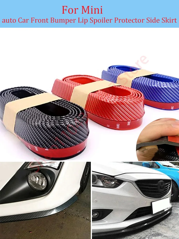 

For Mini auto 2.5m Car Front Bumper Lip Spoiler Protector Side Skirt Prevent scratches and abrasions. Anti collision