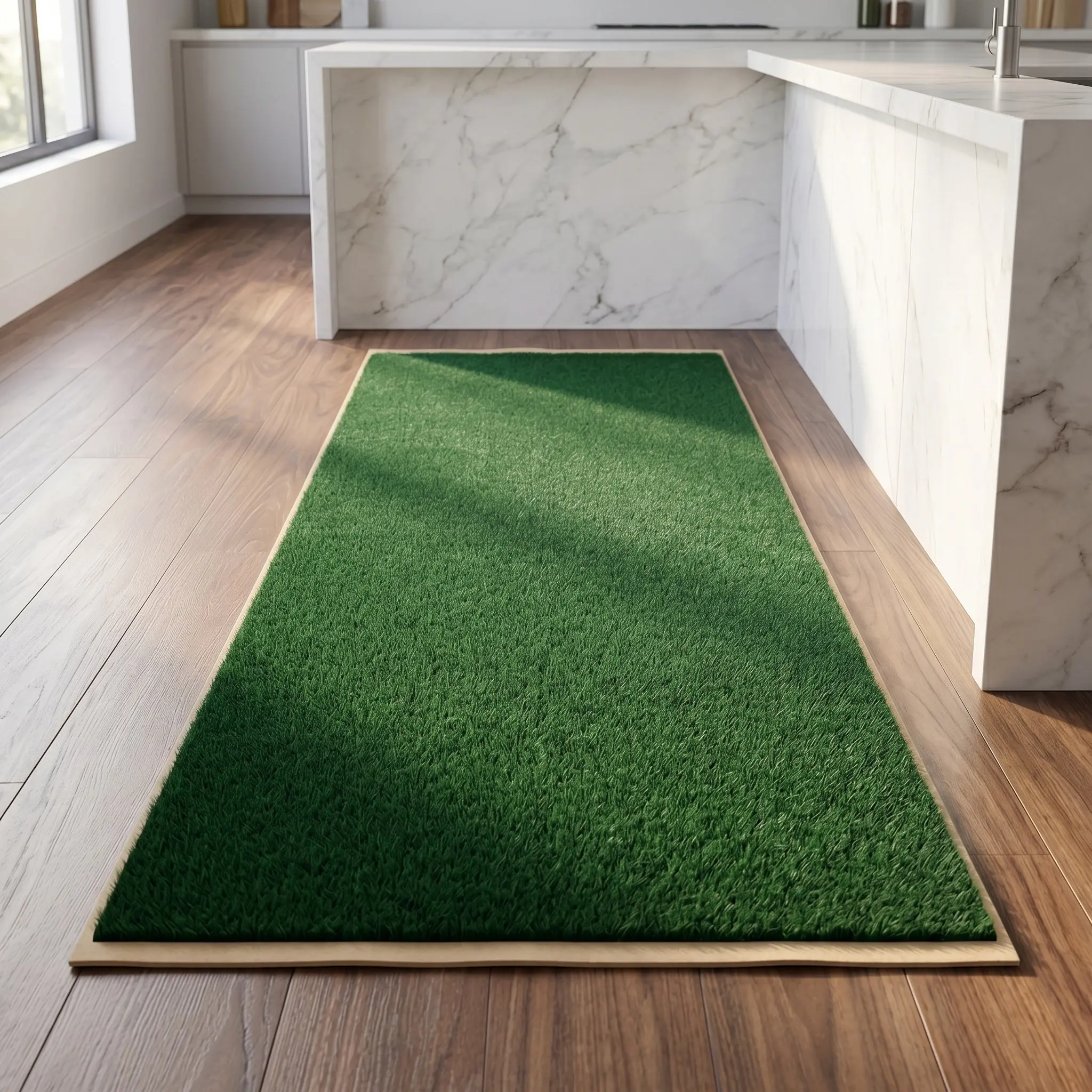 Artificial Turf Rug Green Thick Soft Balcony Grass Carpet Realistic Synthetic Lawn Mat Outdoor Patio Indoor Yard Mat