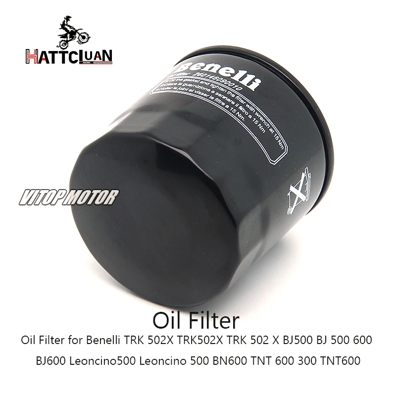 

Fits for Benelli TRK 502X TRK502X TRK 502 X BJ500 BJ 500 600 BJ600 Leoncino500 Leoncino 500 BN600 TNT 600 300 TNT600 Oil Filter
