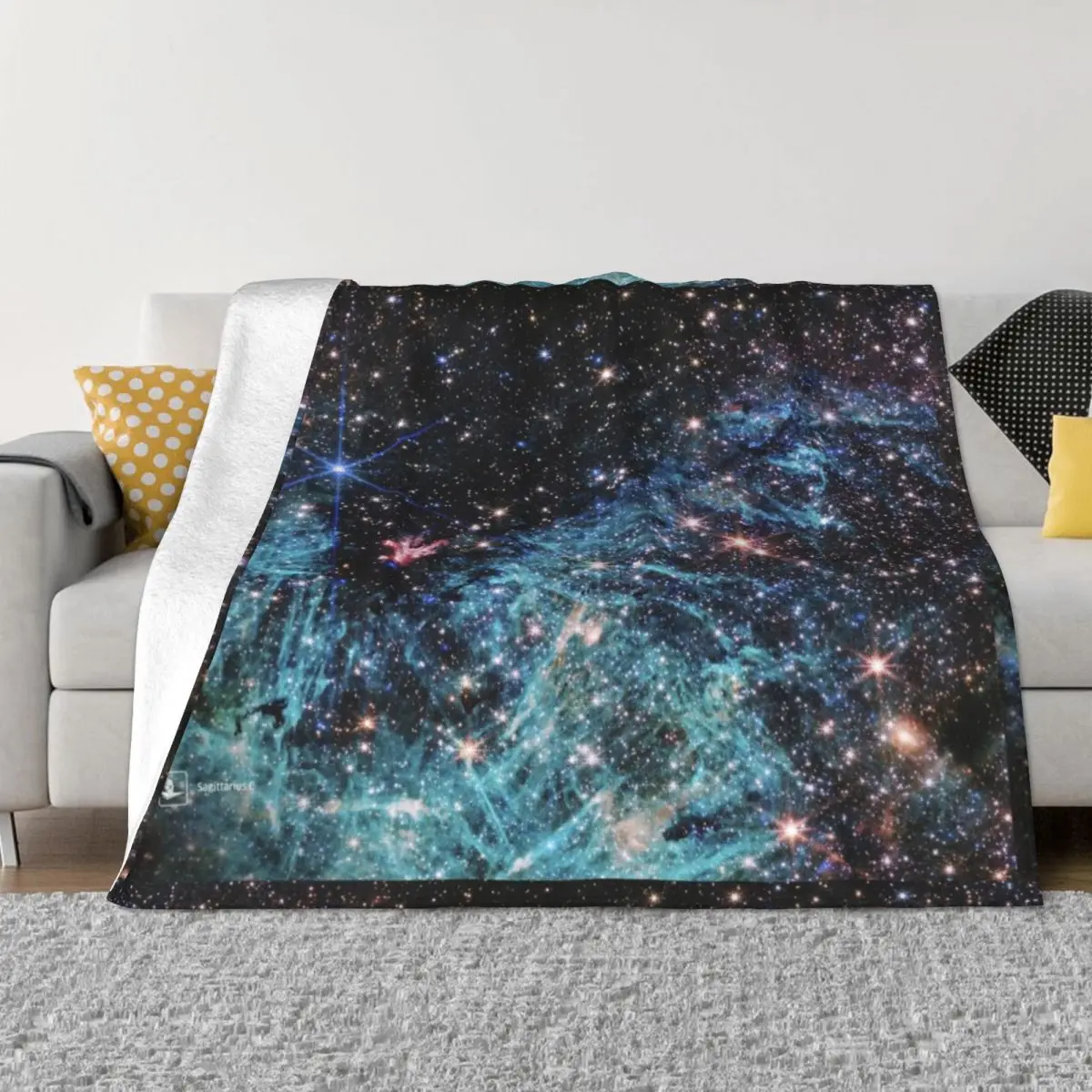 Sagittarius C (James Webb/JWST) a?? space poster Throw Blanket Bed linens Bed Blankets