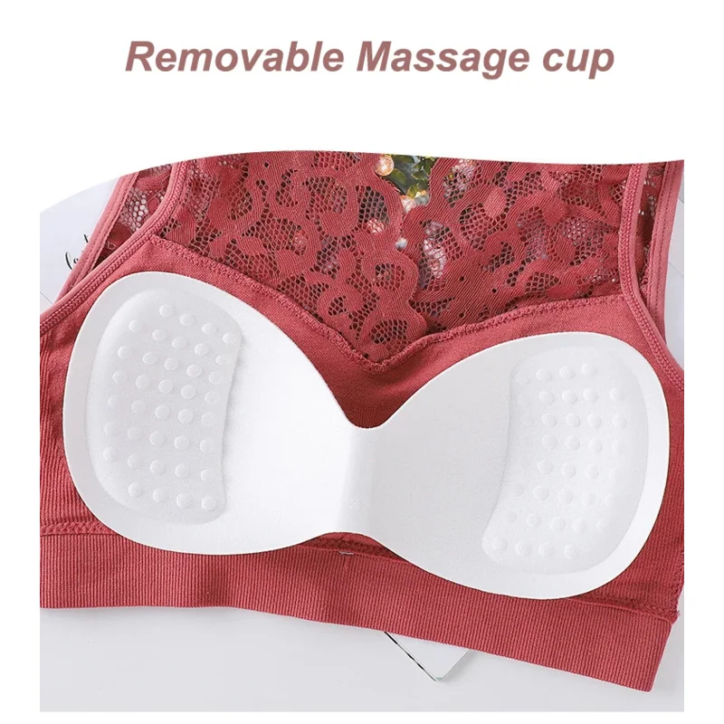 Женский бесшовный сексуальный кружевной бюстгальтер без косточек, красивое нижнее белье с эффектом пуш-ап, удобный бюстгальтер-топ без косточек