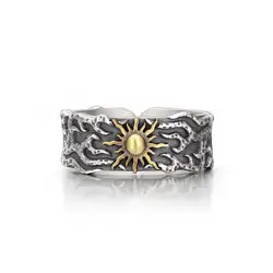 MODOMA Vintage Sun Cthulhu Tentacle Man Ring Gothic Dark Souls Style Jewelry 2024 New Trends Punk Accessories Adjustable Rings