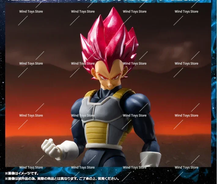 재고 있음 오리지널 SH Figuarts SHF God Vegeta Beget Figura Pvc 액션 피겨 모델 애니메이션 장난감 1/12 선물 파란 머리 빨간색