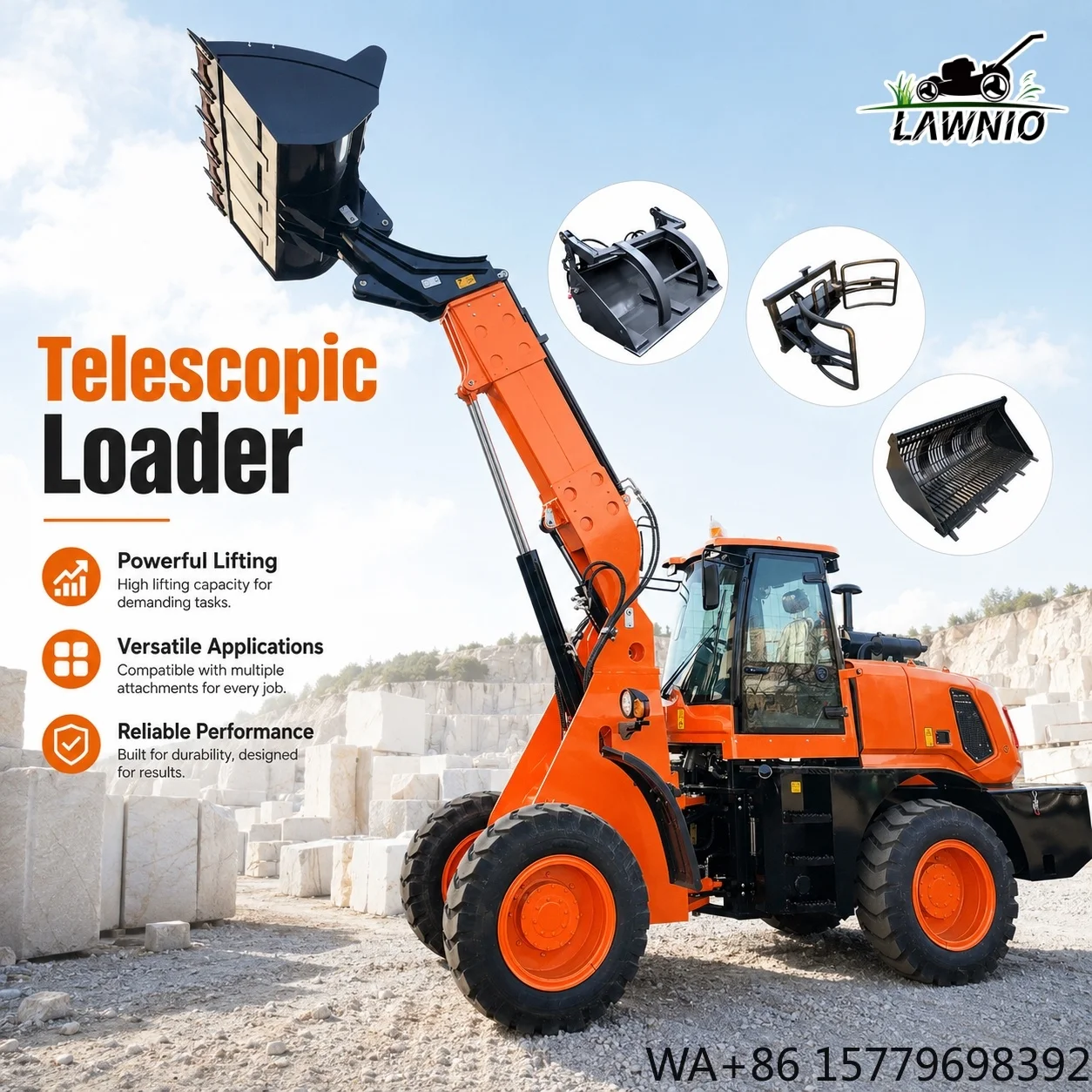 Popular Model Telescopic Arm Loader   Height with Durable and Reliable for Hopper Feeding  Loader
