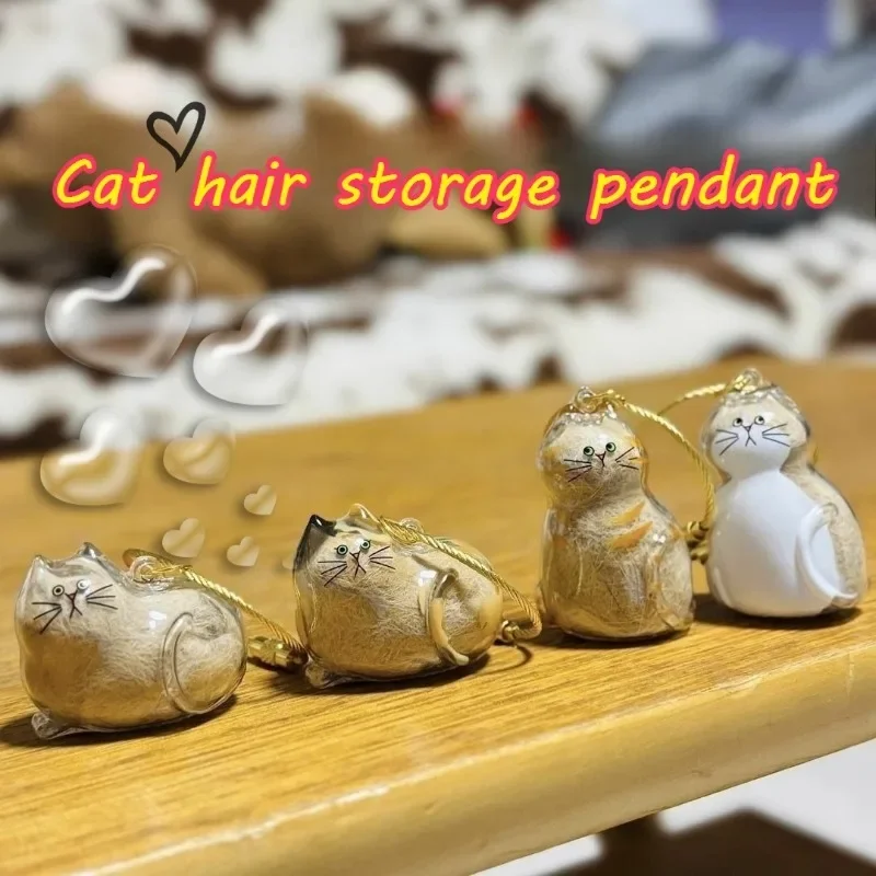 

Transparent Cat Hair Storage Box Pet Fur Keepsake Capsule for DIY Crafts Memorial Gift for Pet Lovers Home Display Handmade Deco