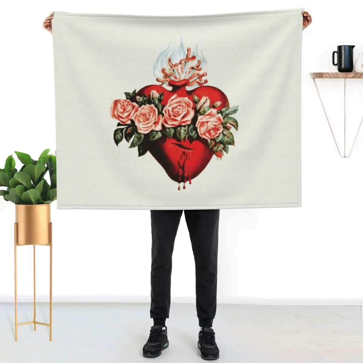 Immaculate Heart of Mary Vintage Throw Blanket heavy to sleep Summer Beddings Decorative Sofa manga Retros Blankets