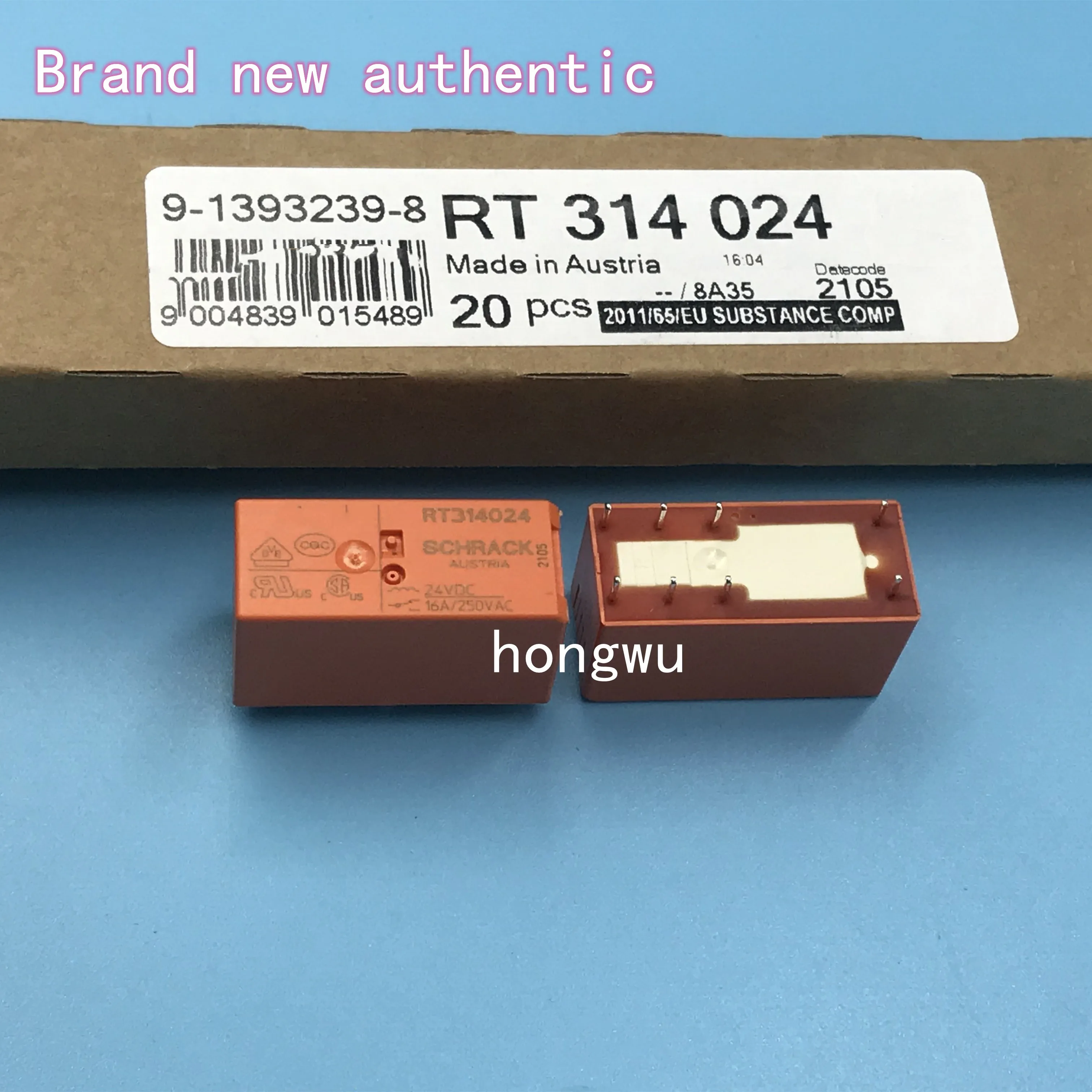 

100% Original New 1PCS/ RT314024 DC24V relay 16A 8pins 1 on 1 off