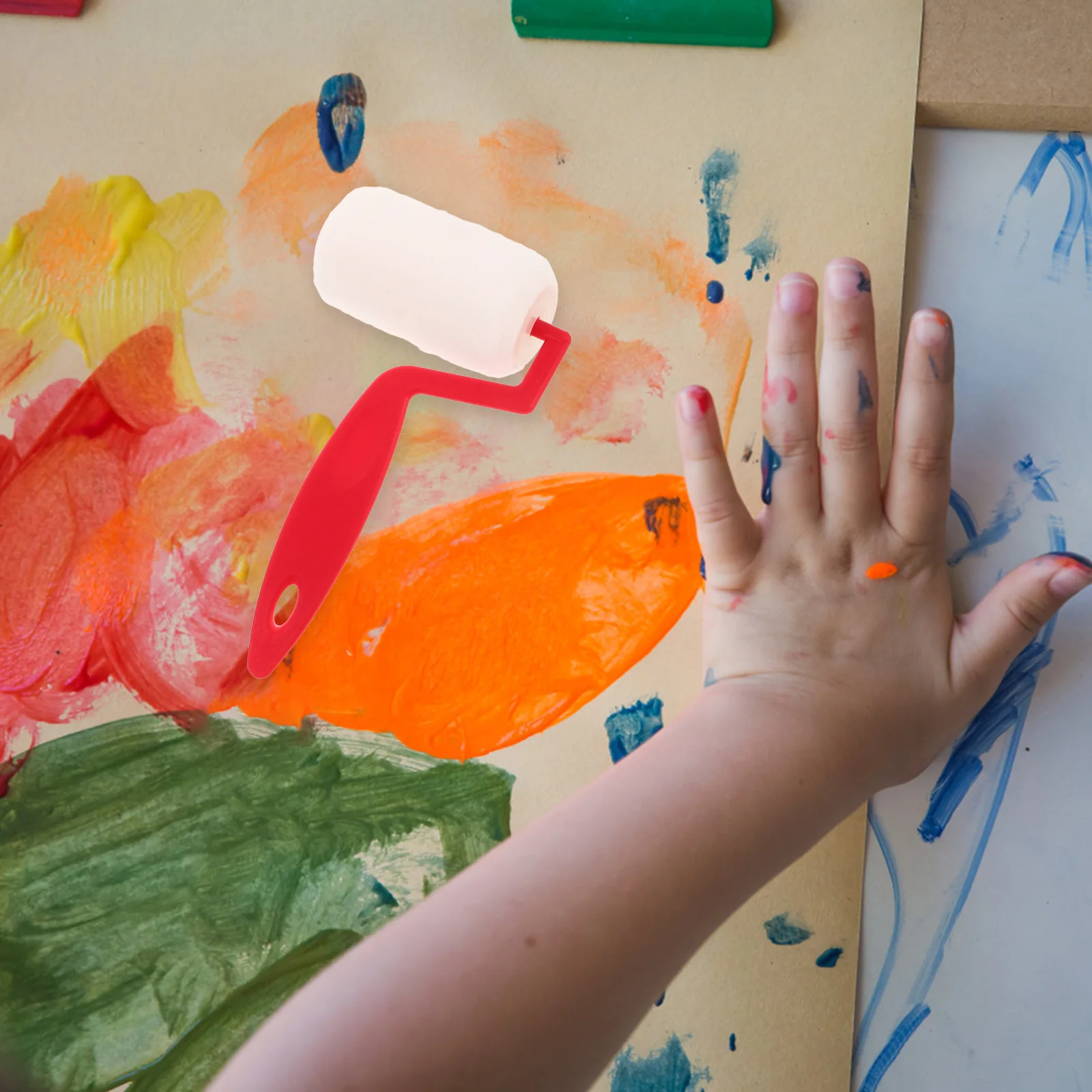 

Small Paint Roller Brush Set Mini Paint Roller Ergonomic Handle Wall Painting Tool for Detailed Painting and Wall Repair