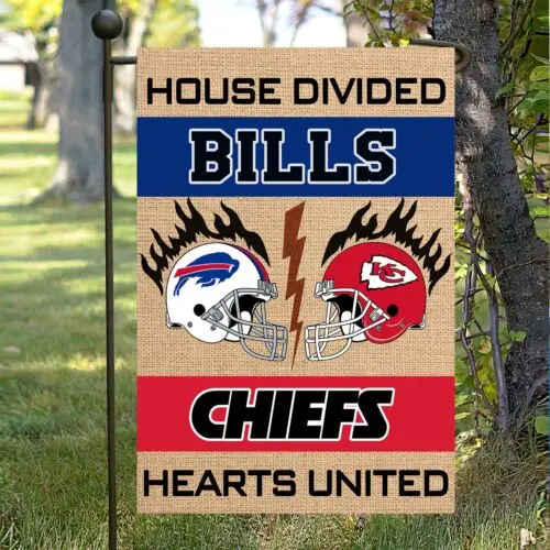 Football Teams House Divided Garden Flag 12