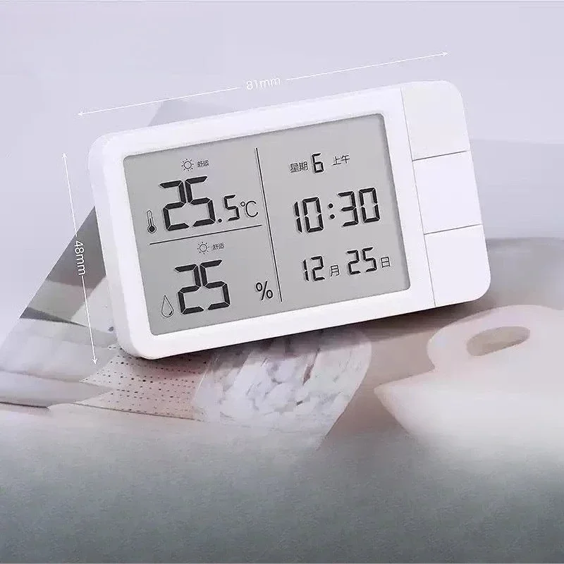 

Electronic thermometer, household indoor high-precision digital strap Time and date