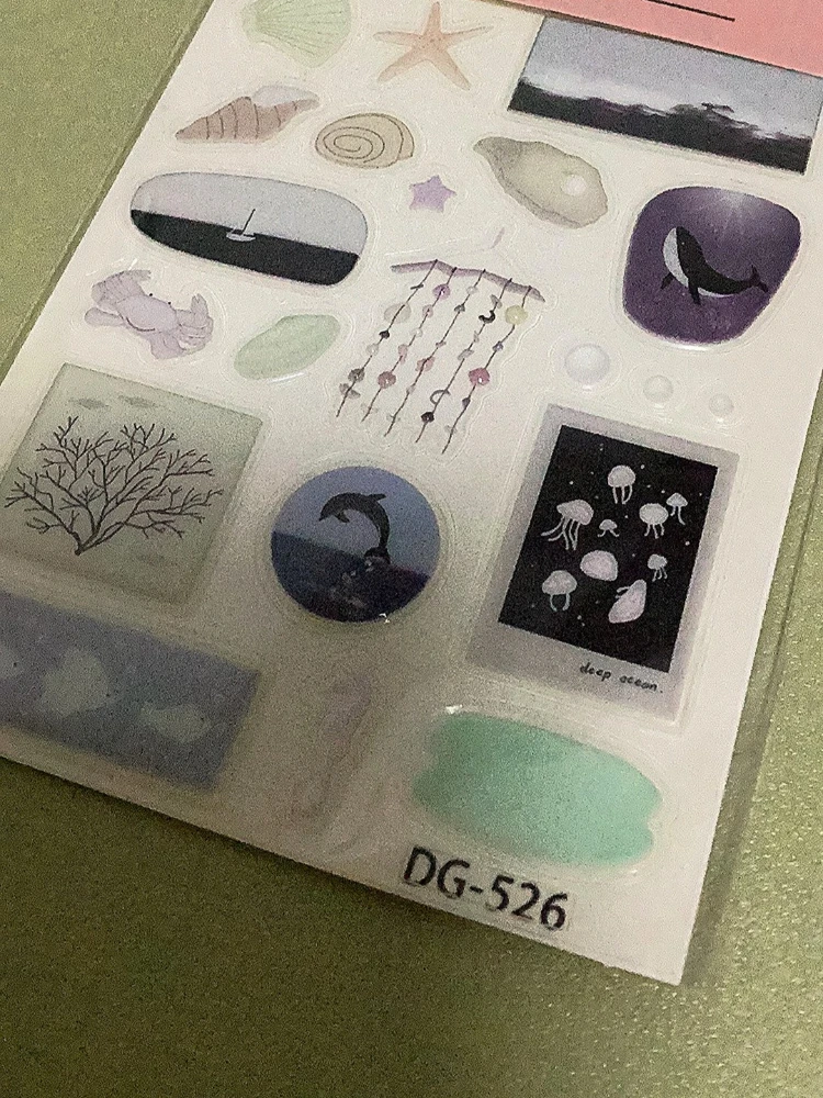 

2pcs 3D Jelly Series Summer Fruits Self Adhesive Stickers Student Stationery Planner DIY Craft Decoration Decals