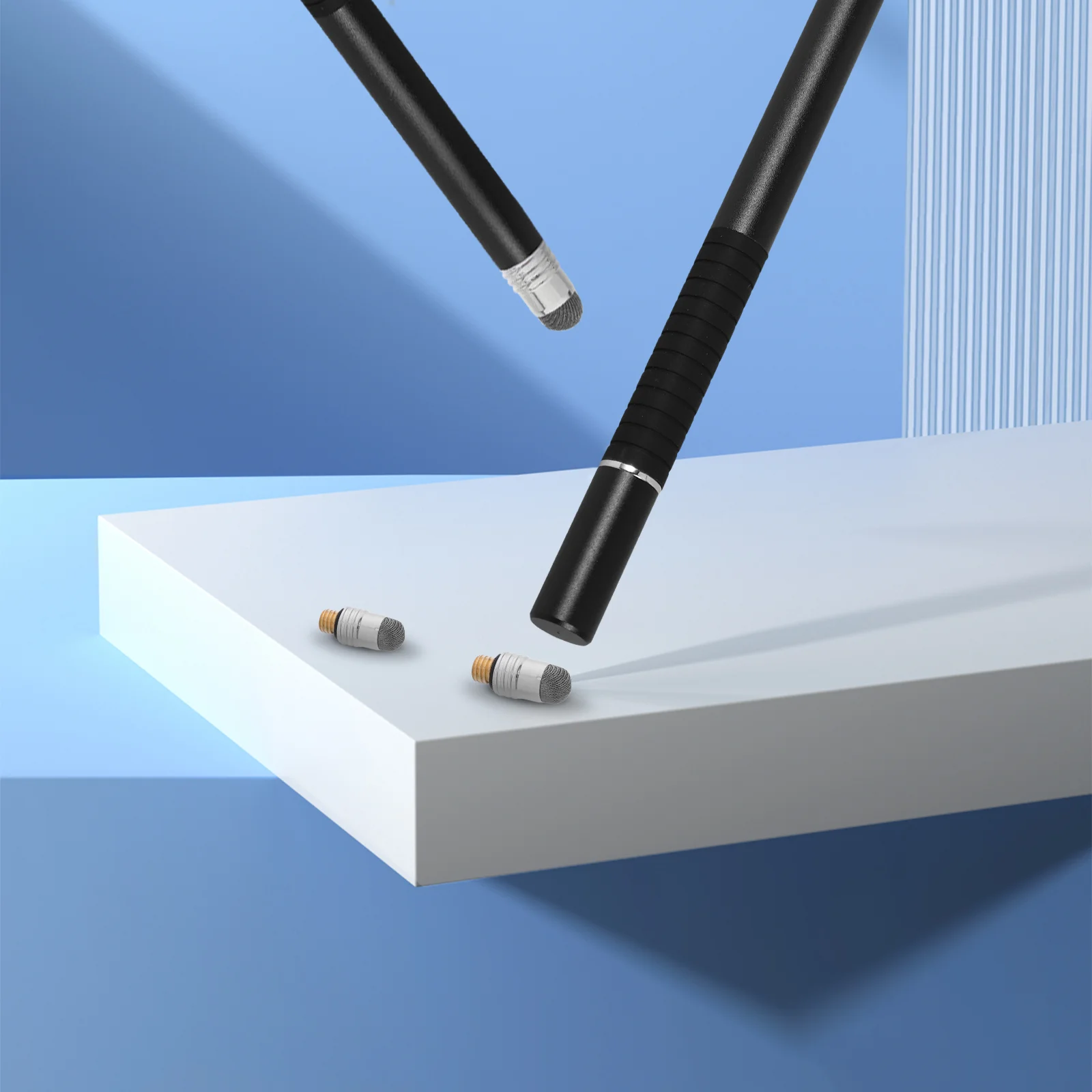 6 Pcs Touch Screen Pen Tip Tips Replacement Disc Stylus Scribe Fiber Supplies Only