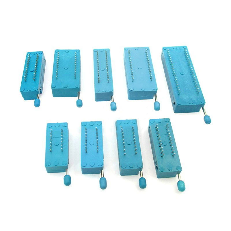 1pcs/lot 14 16 18 20 24 28 32 40 P Pin 2.54 MM Green DIP Universal ZIF IC Socket Test Solder Type IC lock seat zif socket