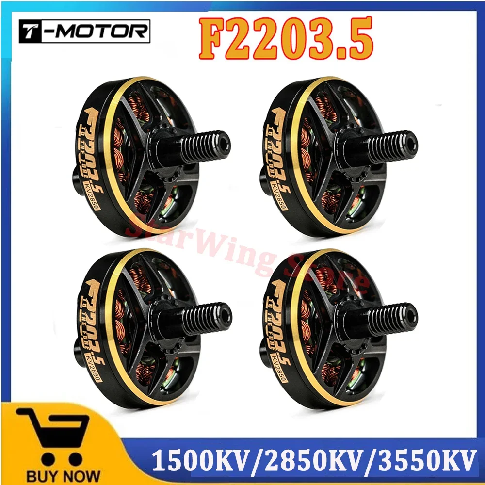 

T-MOTOR F2203.5 1500KV 2850KV 3550KV 4~6S Brushless Motor for 3inch Cinewhoop 4inch Toothpick 5inch Long Range RC FPV Drone