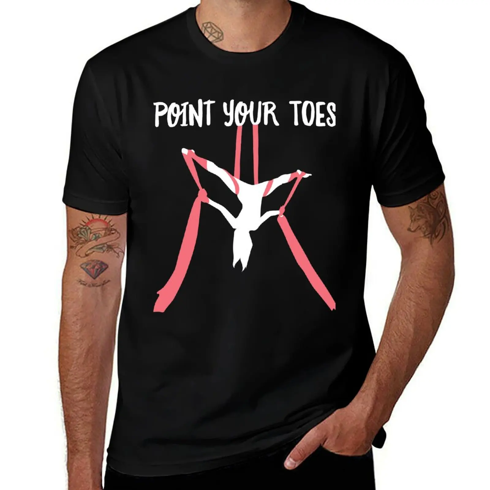 

Aerial Silks - Point Your Toes - Circus Silk Aerialist T-Shirt t shirts for man graphic funny T-Shirt