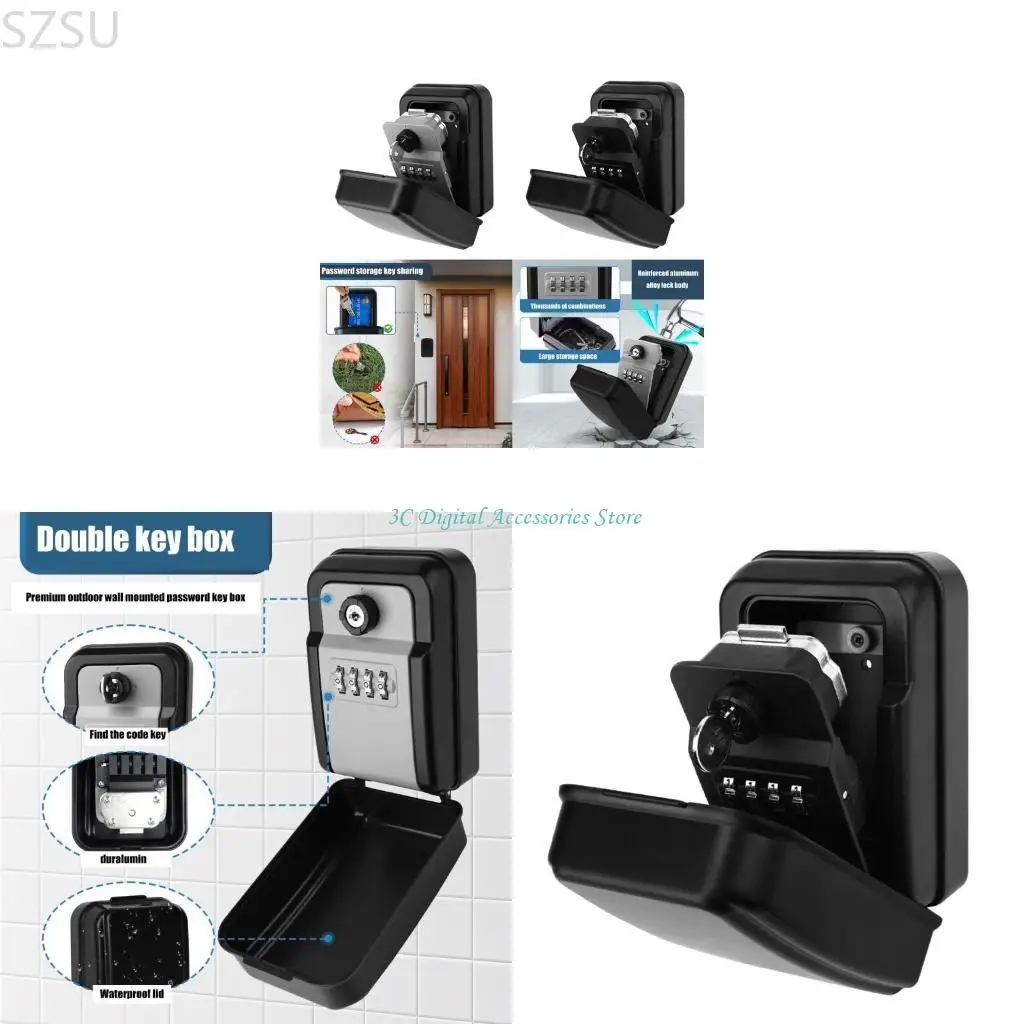 

Портативный ключ SZSU Safe Safe с 4 -значным кодом, блокировкой большой емкости для дома, серфинга, автомобиля, промышленности,