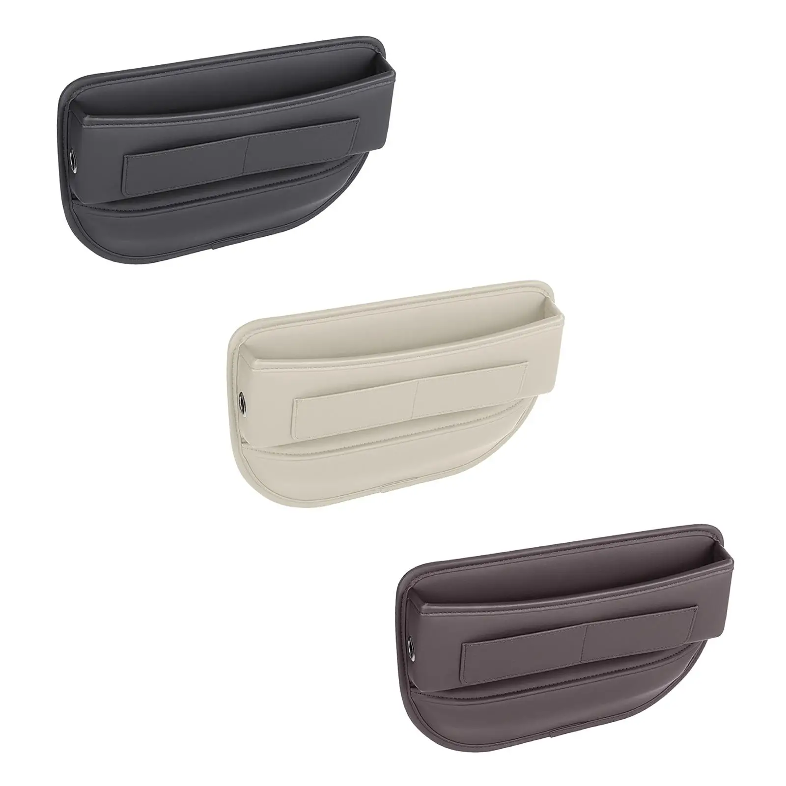 Car Seat Gap Filler Storage Pocket PU Leather Fine Workmanship Sturdy Accessories for Phones, Glasses, Keys, Cards