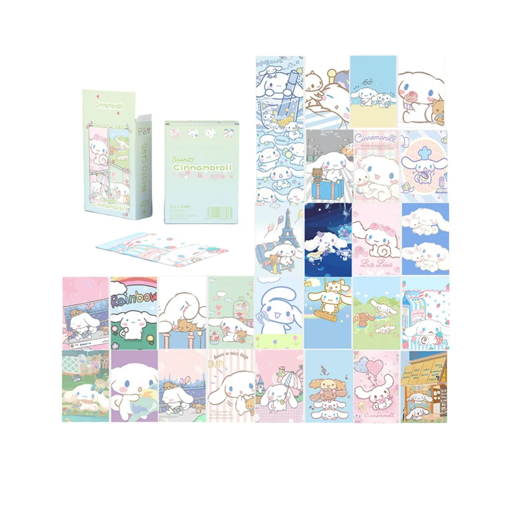 Anime Cards Cinnamoroll Melody Kuromi Kitty Pompompurin Collection Cards Toy For Children Christmas Gifts