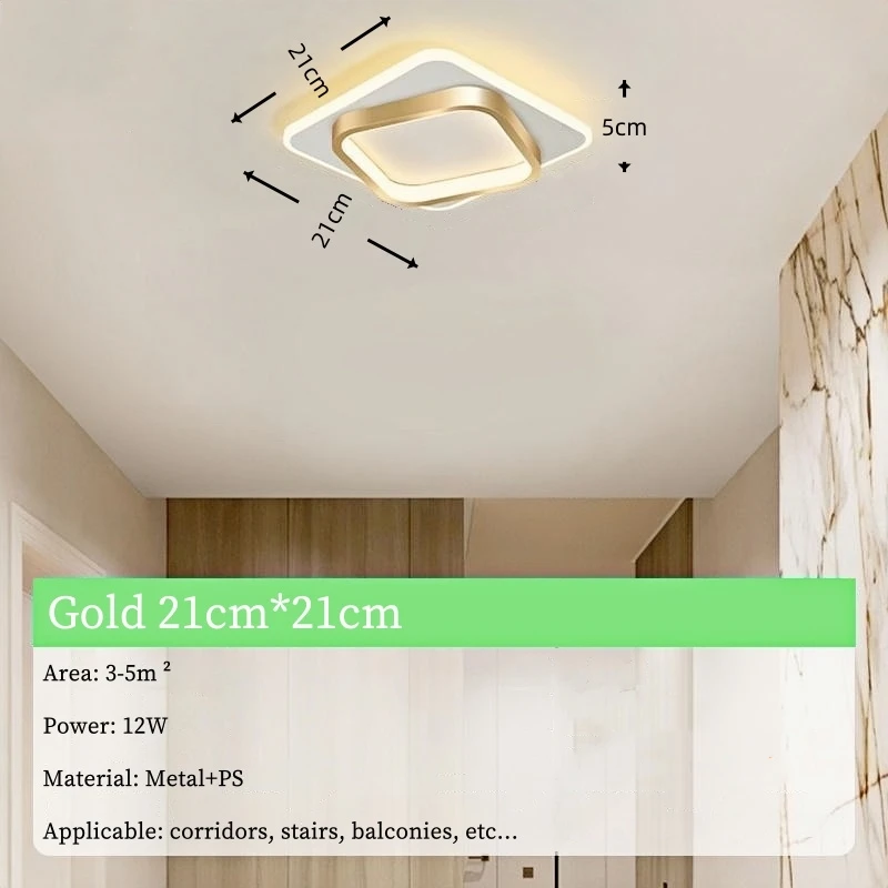 Moderne Eenvoudige Led Decor Plafondlamp Nordic Luxe Indoor Plafondlamp Woonkamer Gangpad Slaapkamer Creatieve Metalen Plafondlamp