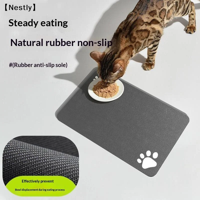 Absorbierende Haustiermatte aus Diatomeenerde für Futter- und Wassernäpfe mit wasserdichter, schnell trocknender Gummiunterlage, rutschfeste Haustiermatte〔Nest〕 – Detail 5