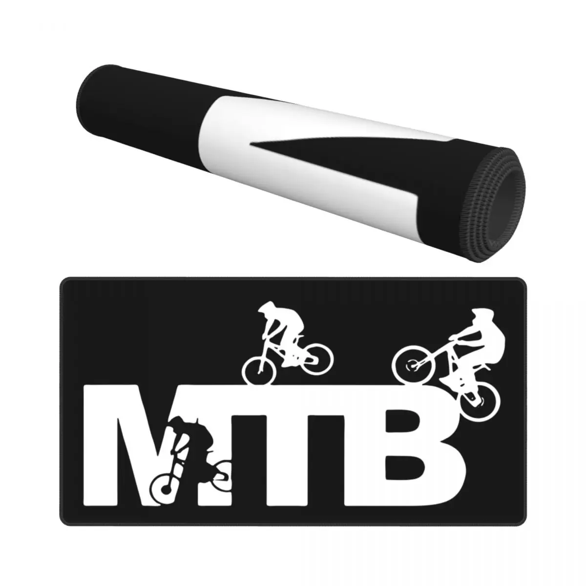 MTB Cycling Logo Funny Mountain Biker Bike Keyboard Table Mats Mousepad Large Game Rubber Computer Mouse pad