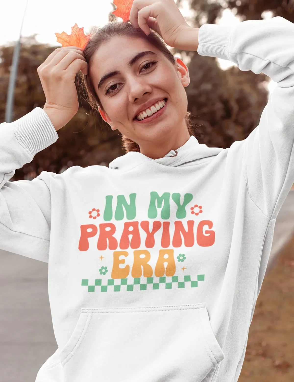 

In My Praying Era Hoodie Men's and Women's Long Sleeve Hooded Sweatshirt Pullover Tops Sportswear Streetwear Women Clothing