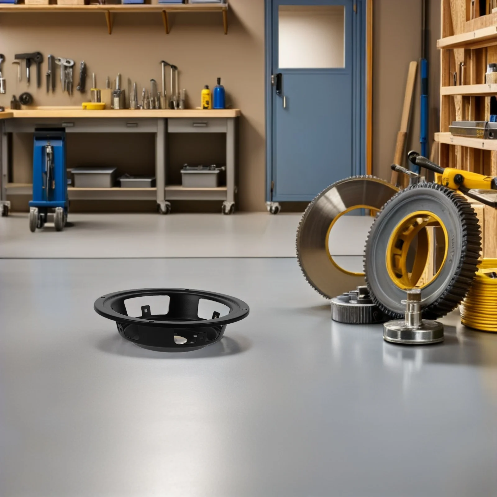 

2Pcs Round Iron Speaker Frame 5 Inch Stable Mount Bracket for Audio Equipment Small Performance Loudspeaker