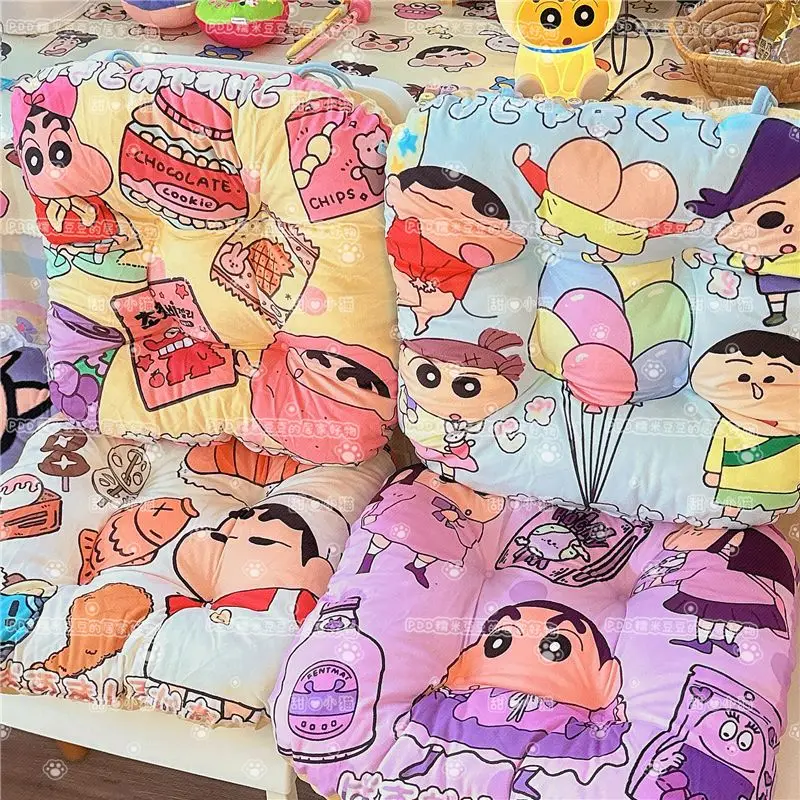 

Kawaii Crayon Shin Chan Winter Thick Strap Seat Cushion Student Class Chair Warm Y2k Sofa Office Chair Cushion Girls Gifts Toys