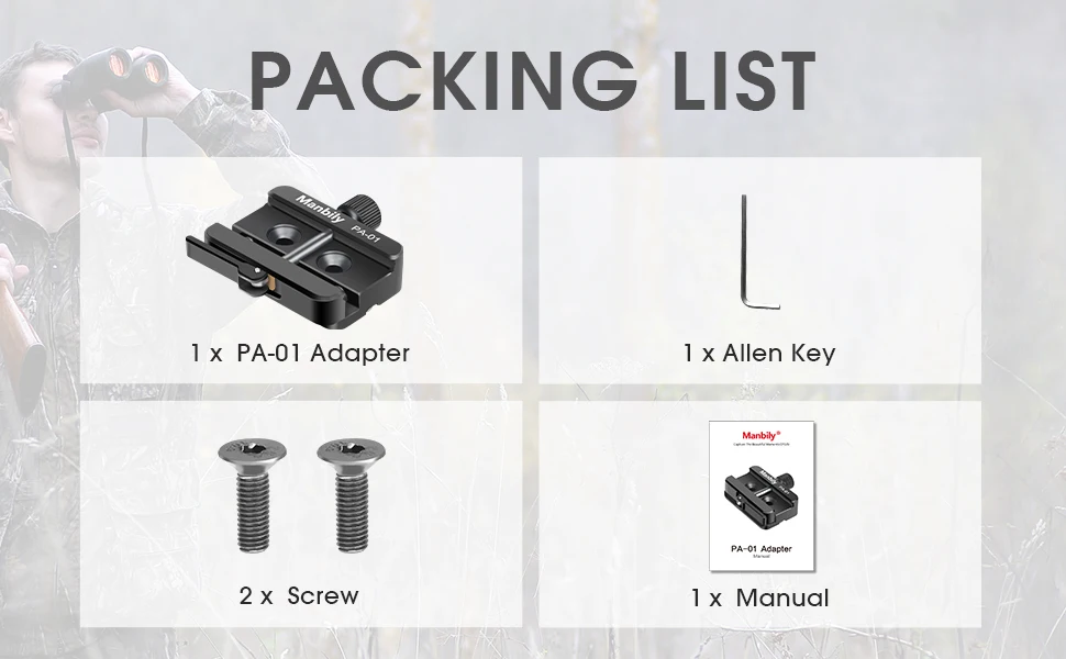 Manbily Picatinny Arca Adapter Schnellwechselplatte PA-01 Arca-Swiss Halterung für Stativ – Detail 6