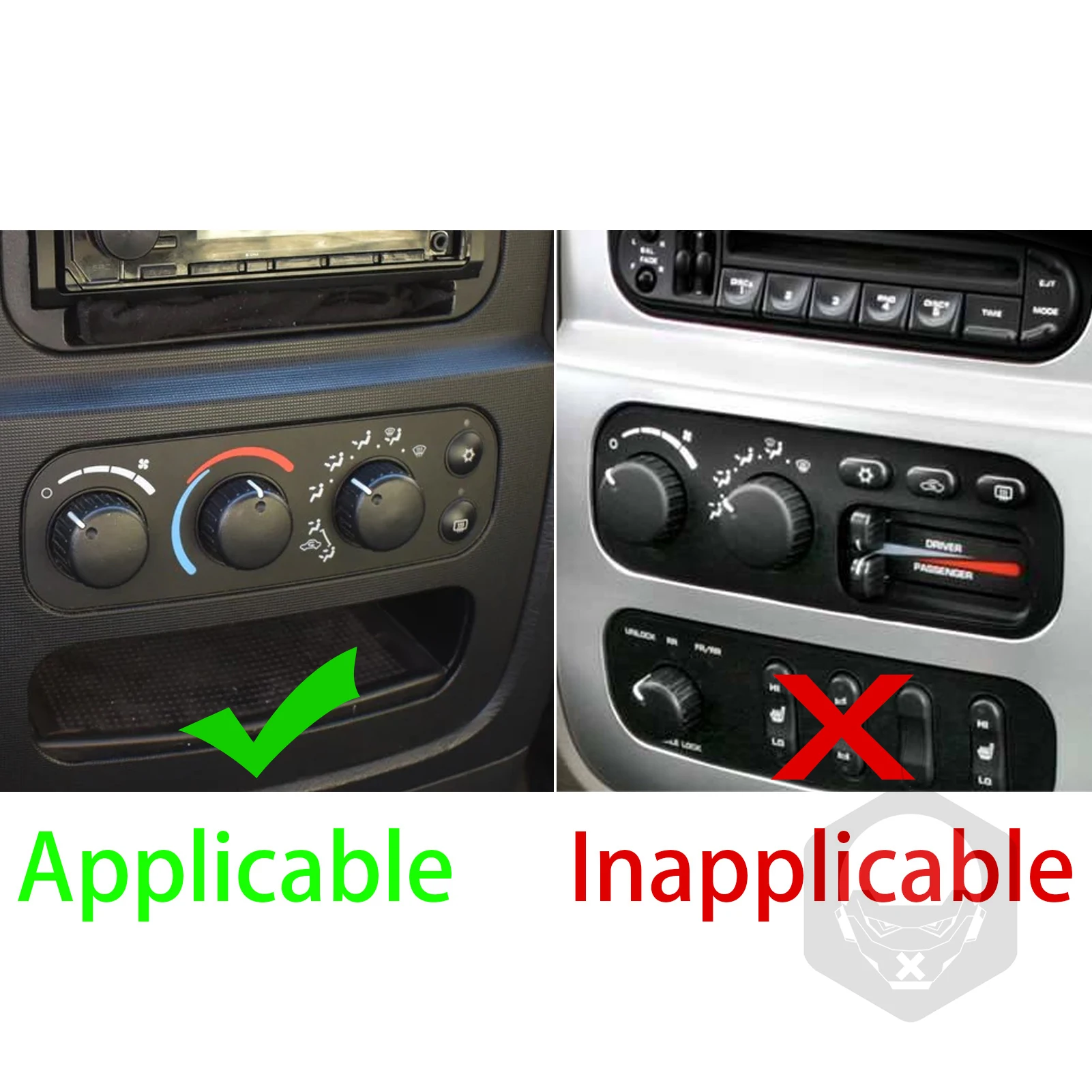 For Dodge Ram 2002 2003 2004 2005 Center Dashboard AC Control Panel Cover Real Carbon Fiber Sticker Car Interior Accessories