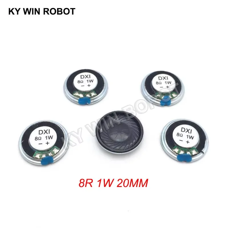 5 ピース/ロット新超薄型ミニスピーカー 8 オーム 1 ワット 1 ワット 8R スピーカー直径 20 ミリメートル 2 センチメートル厚さ 4 ミリメートル