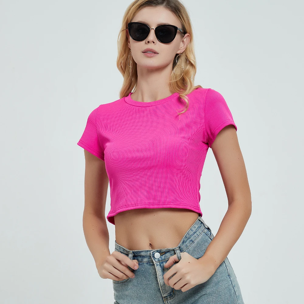 Woman T-shirts y2k clothes fashion Basic Solid Casual Loose O Neck Summer New Female Tops T-shirts Women's short sleeves