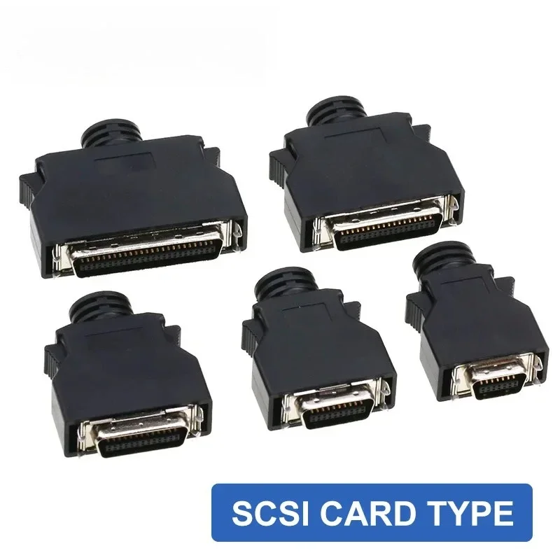 MDR Servo Drive Connector 14 20 26 36 50 Pin SCSI CN Soldering Plug CN-Type Clip-on Male Head Shrapnel Fixed SM-26Pin Terminal