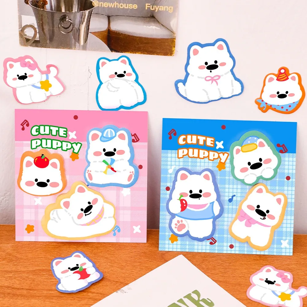 N-Times Removable Westie Sticky Note Set Dog High-Adhesion Memo Pads for Students Stationery Apple Sleeping Mischievous Party