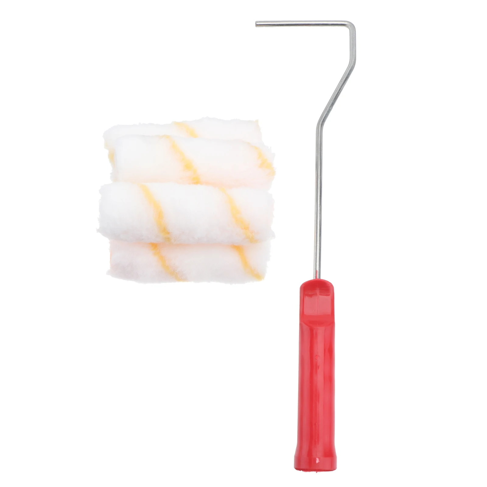 

4 Inch Multifunction DIY Wall Paint Roller Brush Set Roller Paint Brush Handle Tool 1Pc Brush with 10Pcs Roller Brush Parts for