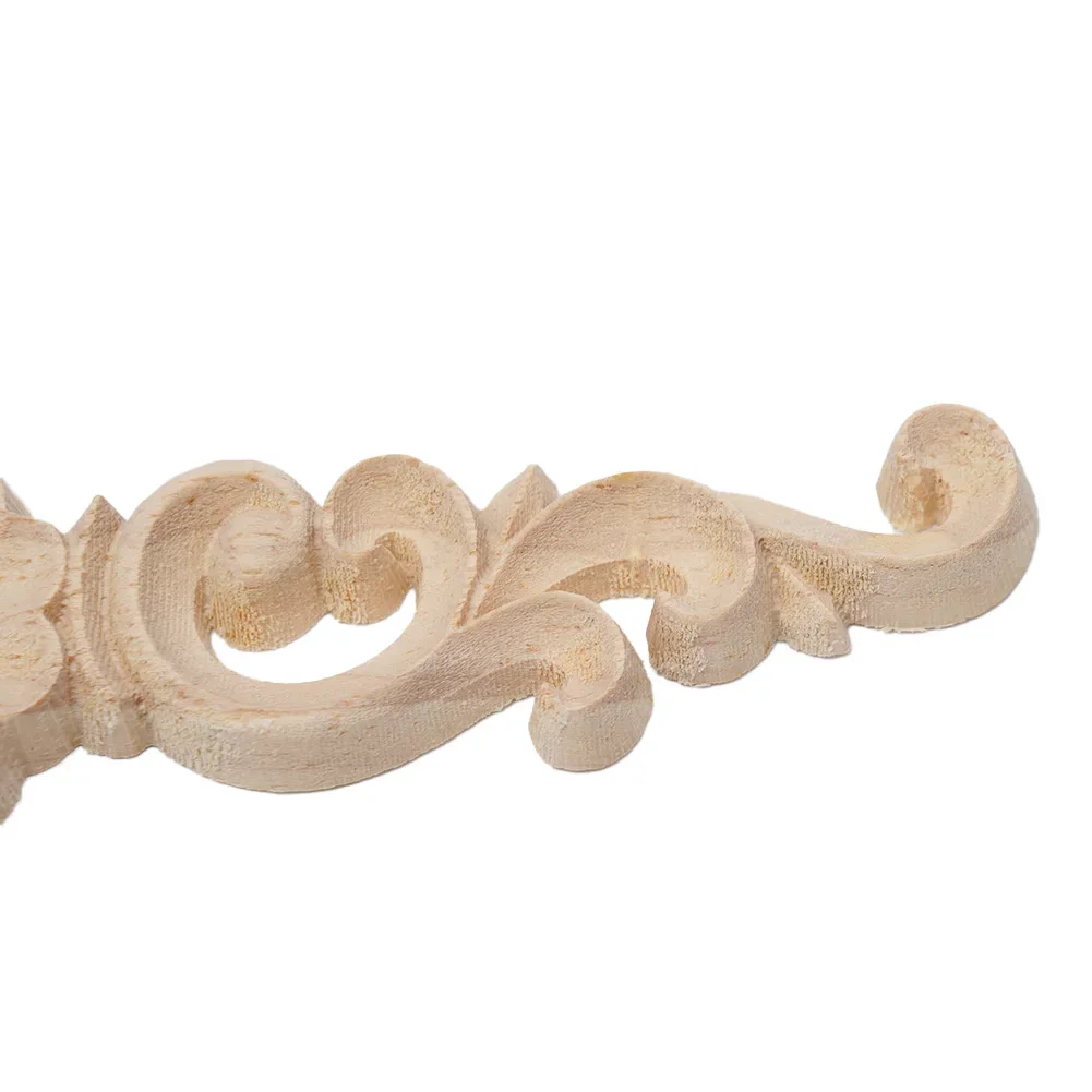 High Quality Applique Horizontal Decals Furniture Mouldings Solid Wooden Carved Classical Flavor Exquisite Patterns