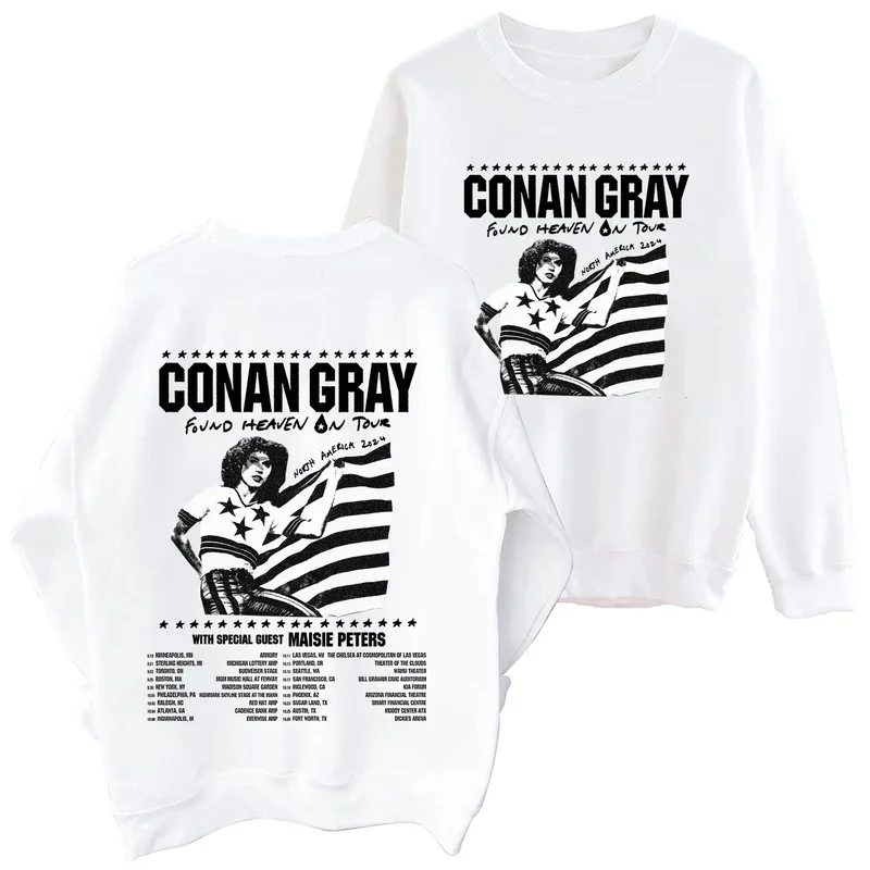 Conan Gray found heaven sweatshirt Harajuku round neck long sleeve oversized popular music hoodie fans gift