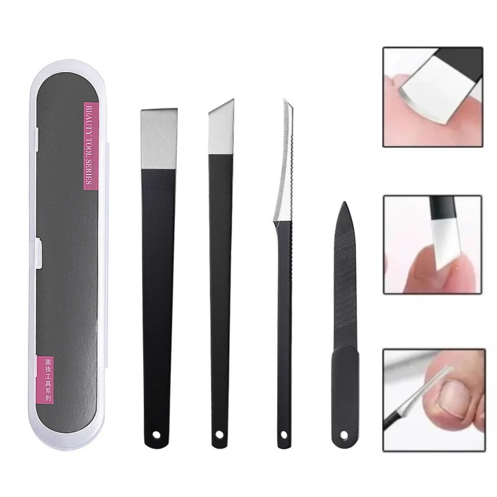 4pcs/set Pedicure Knife Set Of Callus Nail Trimming Tools To Remove Dead Skin Scraper Home Repair Foot Nail Groove Artifacts