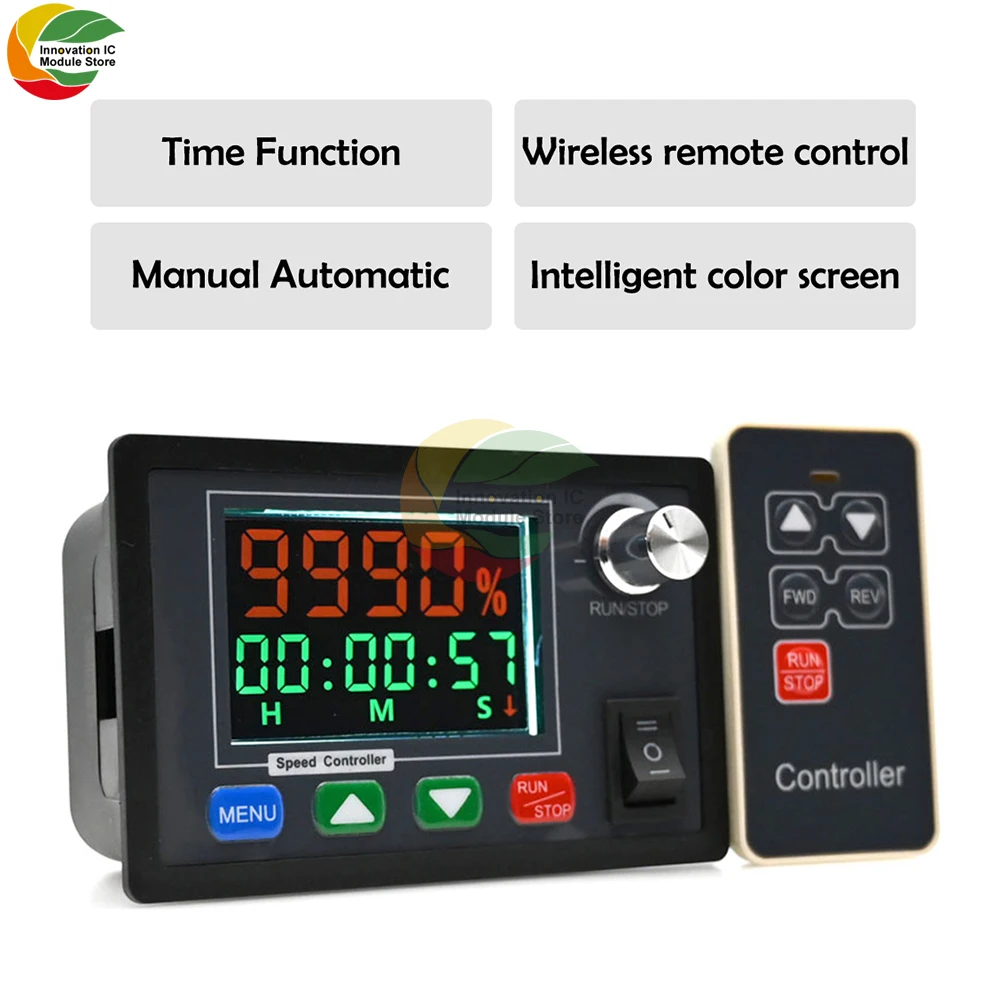 DC10-55V 40A Wireless Remote Control Intelligent DC Brush Motor Speed Controller Support Double Speed Timing Forward Reverse