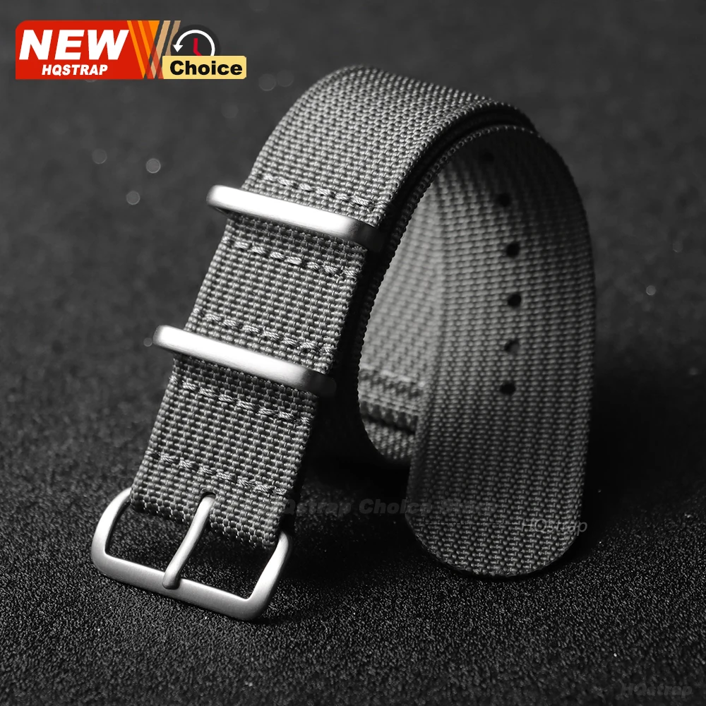 Polished Matte Buckle Nylon for Military Watch Band 18mm 20mm 22mm Universal Replacement Watchband for Omega Women Men Bracelets image 4