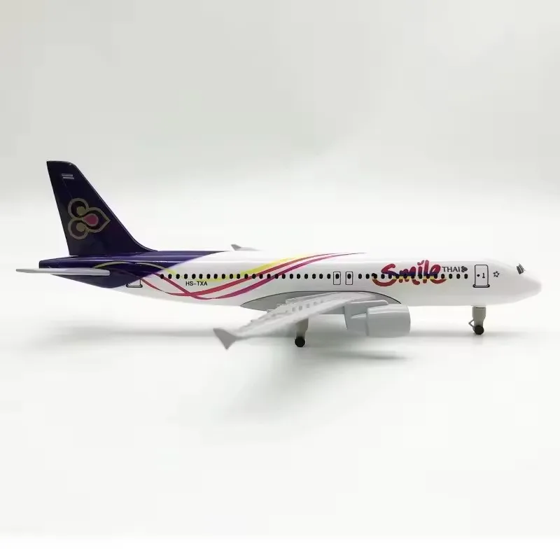 Nouveau Airbus 320 20cm alliage métal thaïlande Airlines jouet A320 modèle d'avion moulé sous pression avion Collections d'avion affichage cadeau