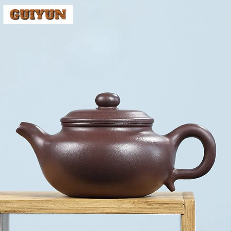 270ml Vintage Yixing Purple Clay Teapots Handmade Antique Pot Raw Ore Purple Mud Kettle With Infuser Zisha Teaset Drinkware Gift