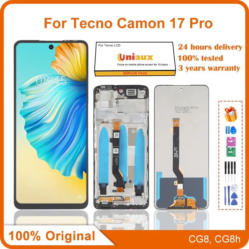 

Для Tecno Camon 17 Pro мобильный телефон ЖК-экран в сборе с сенсорным экраном Замена ЖК-панели