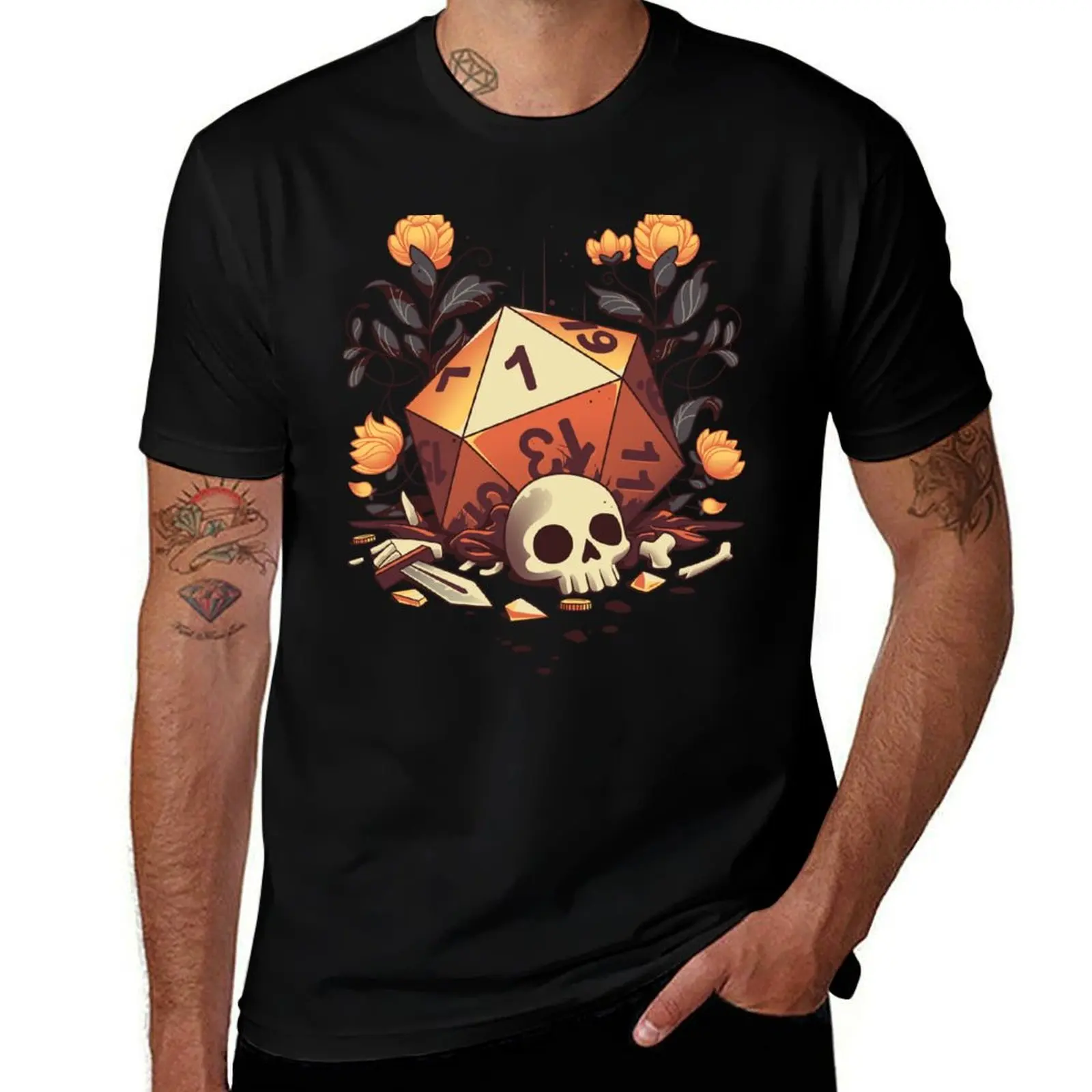 Fatal Roll - Role Player Skeleton T-Shirt Breathable Gym Short Sleeve T-Shirt