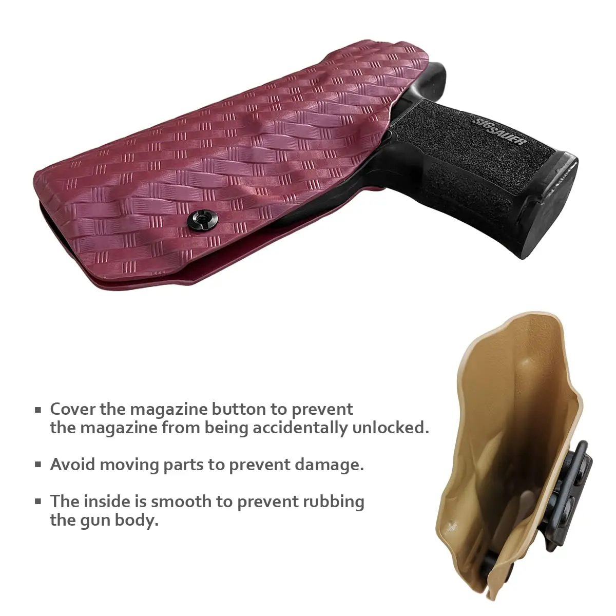 P365XL الحافظة IWB Kydex الحافظة مخصص صالح: Sig Sauer P365XL مسدس داخل حزام مخفي تحمل-Adj. غير قادر على الاحتفاظ