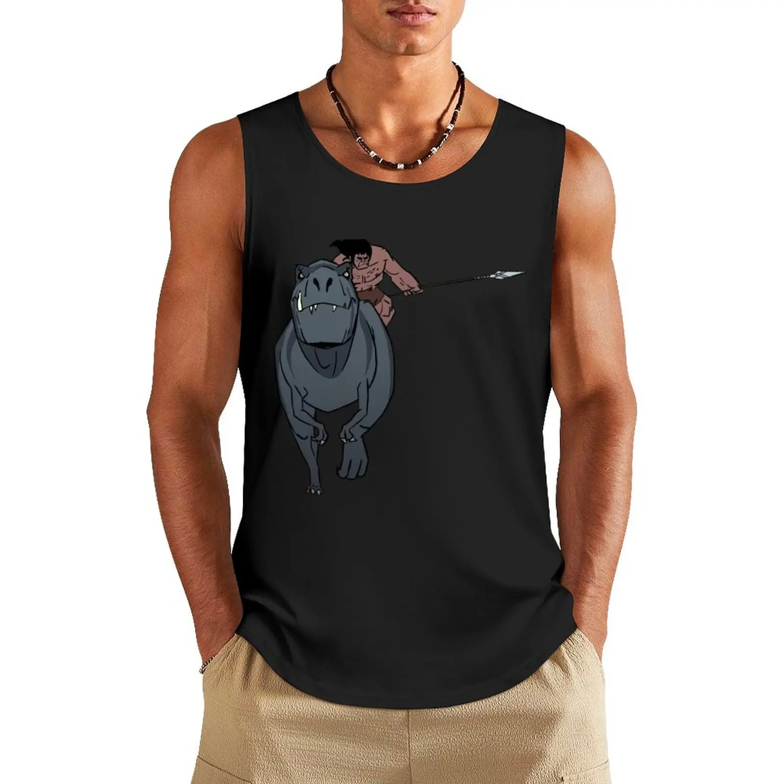 Genndy Tartakovsky Hold A Spear Tank Top sports suits gym wear men