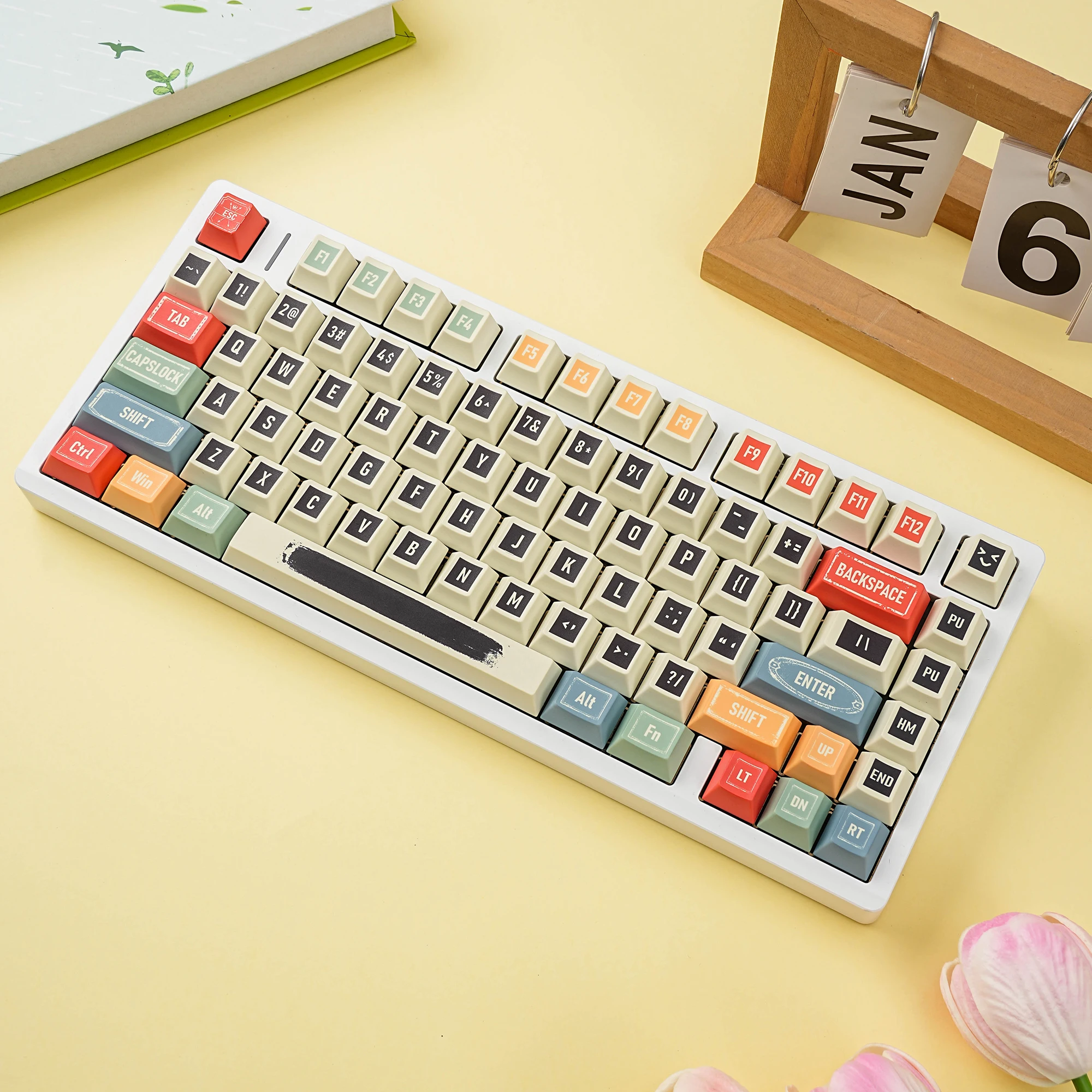 

Ретро колпачки для клавиш, немецкие, корейские, испанские, французские, 5-сторонние, Dye-Sub, ISO ANSI, 143 клавиши, для стрельбы по механической клавиатуре