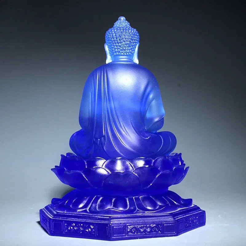 CLL glazed ornament, Tota Medicine Buddha, dedicated to Amitabha Buddha crafts, blue medicine water glazed