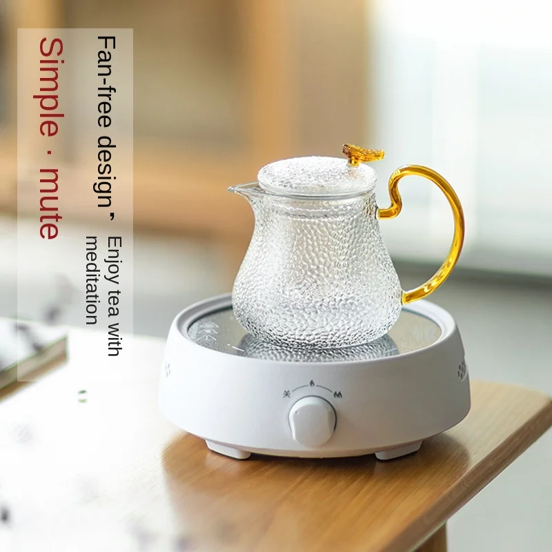 XK Electric Ceramic Stove Tea Cooker Household Glass Pot Iron Silver  Burning Water Temperature  Universal pot